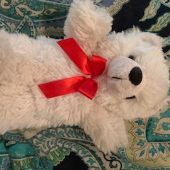 ❤️3/$20 White stuffed bear with red bow - Picture 3 of 4